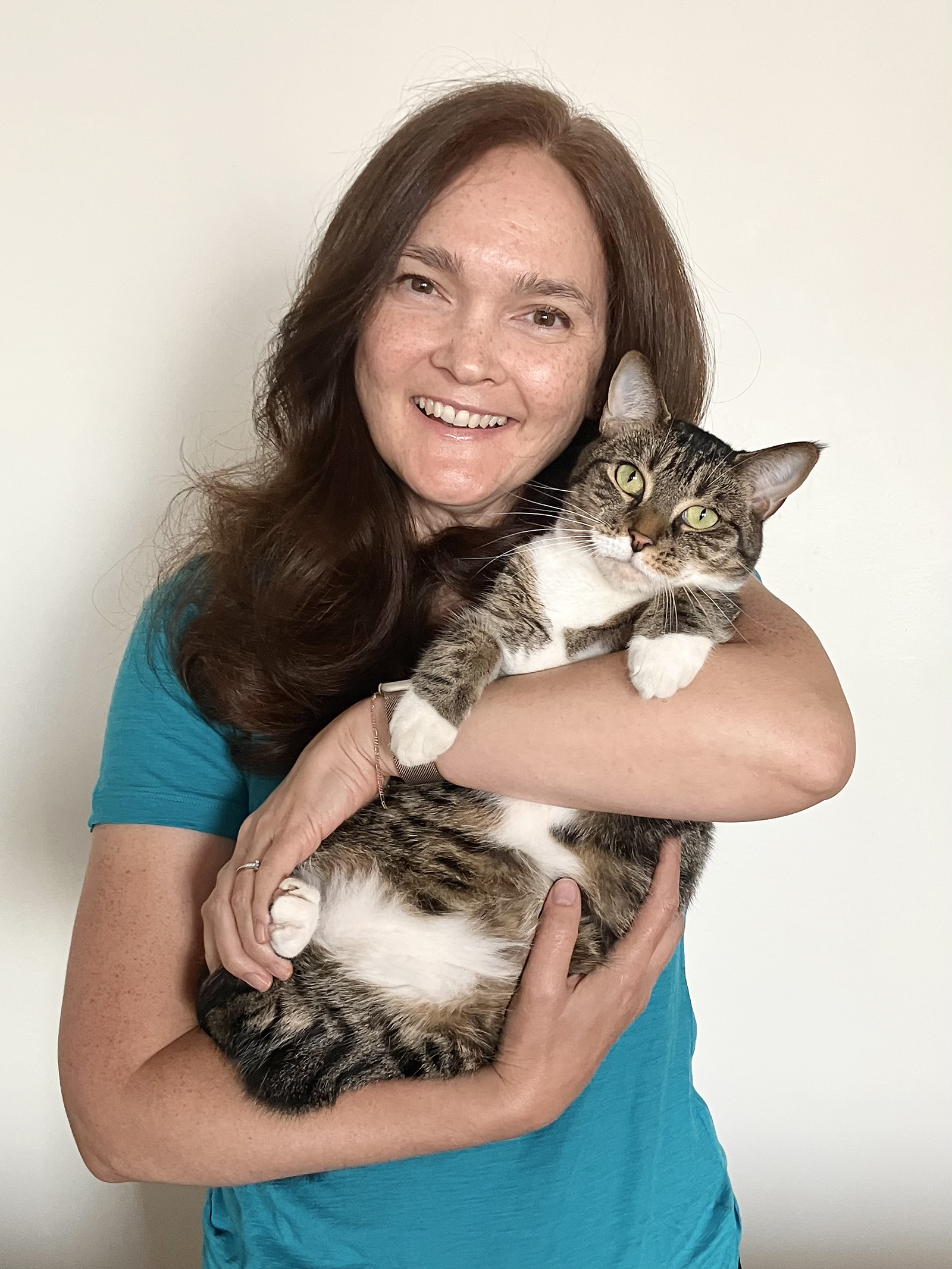 Karen Weiler, photographer with her cat